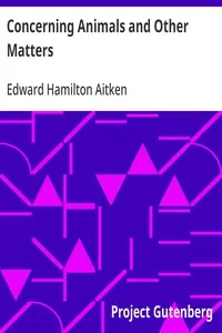 Concerning Animals and Other Matters — Edward Hamilton Aitken cover