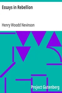 Essays in Rebellion — Henry Woodd Nevinson cover