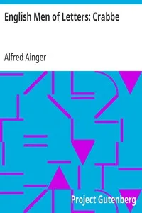English Men of Letters: Crabbe — Alfred Ainger cover