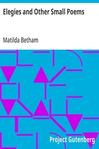 Elegies and Other Small Poems cover