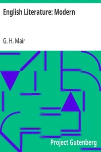 English Literature: Modern — G. H. (George Herbert) Mair cover