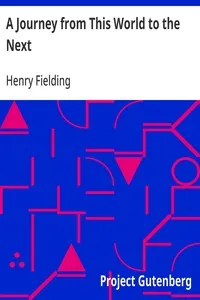A Journey from This World to the Next — Henry Fielding cover