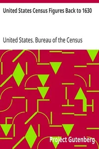 United States Census Figures Back to 1630 cover