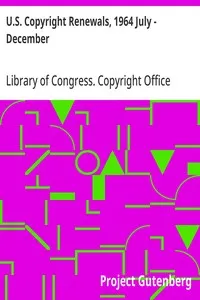 U.S. Copyright Renewals, 1964 July - December cover