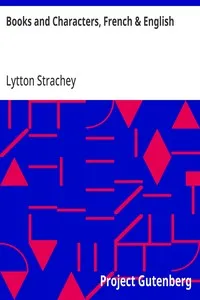 Books and Characters, French & English — Lytton Strachey cover