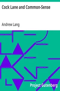 Cock Lane and Common-Sense — Andrew Lang cover