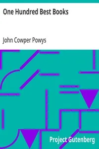 One Hundred Best Books: With Commentary and an Essay on Books and Reading — John Cowper Powys cover