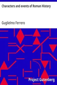 Characters and events of Roman History — Guglielmo Ferrero cover