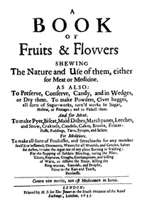 A Book of Fruits and Flowers — Anonymous cover