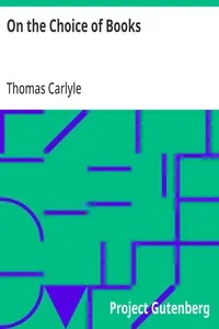 On the Choice of Books — Thomas Carlyle cover