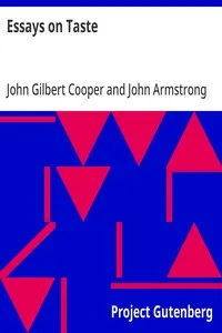 Essays on Taste — John Gilbert Cooper cover