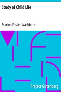 Study of Child Life — Marion Foster Washburne cover