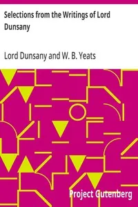 Selections from the Writings of Lord Dunsany — Lord Dunsany cover