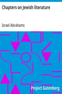 Chapters on Jewish literature cover