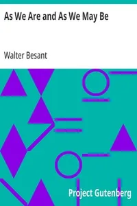 As We Are and As We May Be — Walter Besant cover