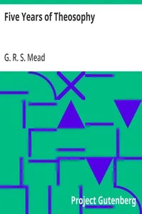 Five Years of Theosophy — Anonymous cover