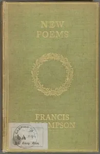 New Poems — Francis Thompson cover