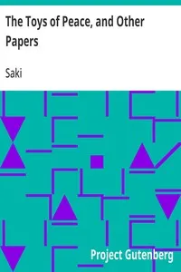 The Toys of Peace, and Other Papers — Saki cover