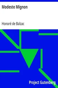 Modeste Mignon — Honoré de Balzac cover