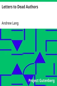 Letters to Dead Authors — Andrew Lang cover