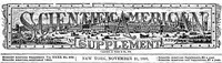 Scientific American Supplement, No. 829, November 21, 1891 cover