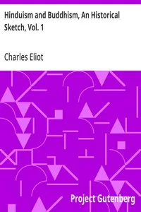 Hinduism and Buddhism, An Historical Sketch, Vol. 1 — Charles Eliot cover