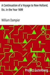 A Continuation of a Voyage to New Holland, Etc. in the Year 1699 — William Dampier cover