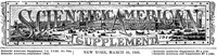 Scientific American Supplement, No. 794, March 21, 1891 — Various cover