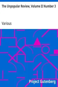 The Unpopular Review, Volume II Number 3 — Various cover