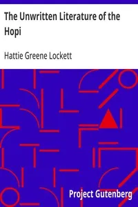The Unwritten Literature of the Hopi cover