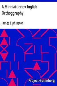 A Minniature ov Inglish Orthoggraphy — James Elphinston cover