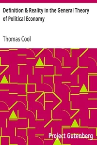 Definition & Reality in the General Theory of Political Economy — Thomas (Thomas Herman Anthonius Maria) Cool cover