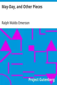 May-Day, and Other Pieces — Ralph Waldo Emerson cover