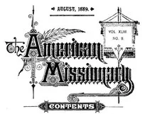 The American Missionary — Volume 43, No. 08, August, 1889 cover