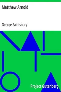 Matthew Arnold — George Saintsbury cover