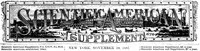 Scientific American Supplement, No. 620,  November 19,1887 — Various cover