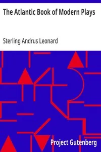 The Atlantic Book of Modern Plays — Anonymous cover
