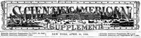 Scientific American Supplement, No. 643,  April 28, 1888 cover