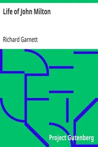 Life of John Milton — Richard Garnett cover