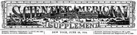 Scientific American Supplement, No. 443,  June 28, 1884 — Various cover