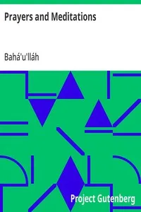 Prayers and Meditations — Bahá'u'lláh cover