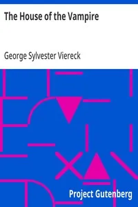 The House of the Vampire cover