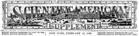 Scientific American Supplement, No. 633,  February 18, 1888 — Various cover