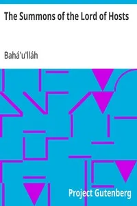 The Summons of the Lord of Hosts — Bahá'u'lláh cover
