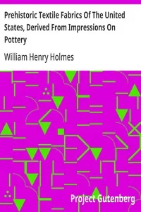 Prehistoric Textile Fabrics Of The United States, Derived From Impressions On Pottery: Third Annual Report of the Bureau of Ethnology to the Secretary of the Smithsonian Institution, 1881-82, Government Printing Office, Washington, 1884, pages 393-42 — William Henry Holmes cover