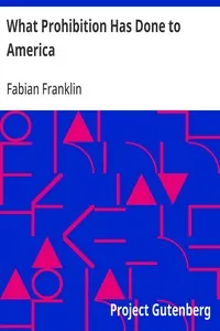 What Prohibition Has Done to America — Fabian Franklin cover