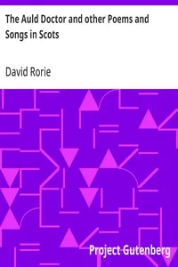 The Auld Doctor and other Poems and Songs in Scots — David Rorie cover