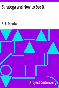 Saratoga and How to See It — R. F. Dearborn cover