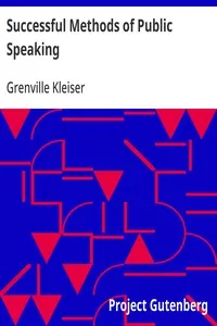 Successful Methods of Public Speaking — Grenville Kleiser cover