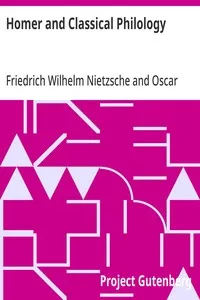 Homer and Classical Philology cover